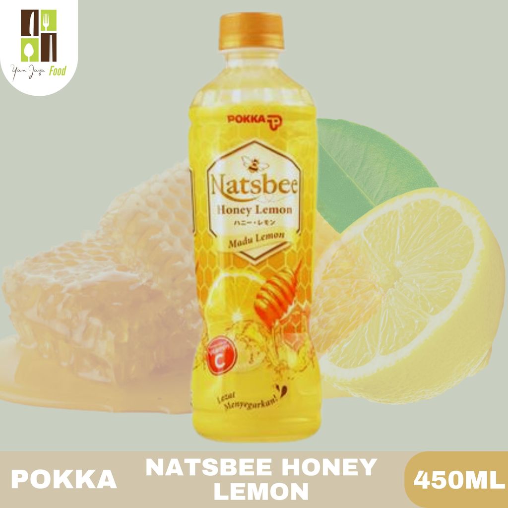 Pokka Natsbee Honey Lemon 450ML / Minuman Madu Sari Lemon / Honey Lemon Tea / Siap Minum / Honey Lem