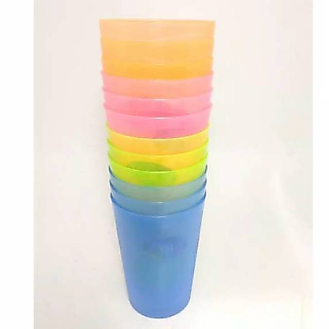 (HARGA PROMO) Gelas Plastik Cantik Warna Warni
