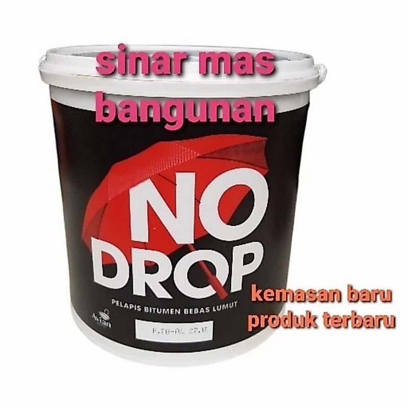 No drop bitumen hitam 4kg,nodrop bitumen pelapis anti bocor 4 kg hitam,no drop bitumen black galon,n