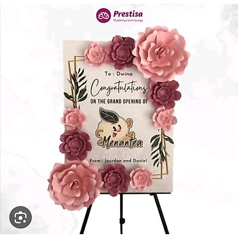 paper flower bunga papan (hanya bunga)