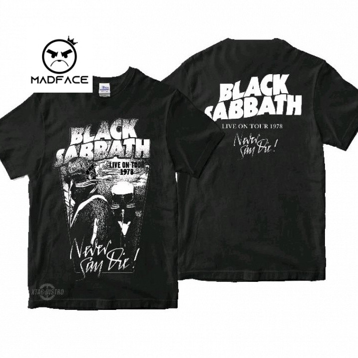 Kaos BLACK SABBATH Live on tour 1978 Premium tshirt rock vintage never say die