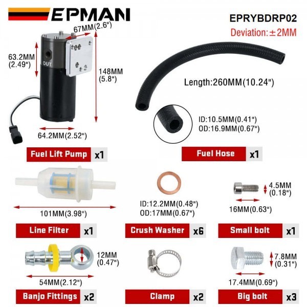 FUEL PUMP DIESEL 418LPH EPMAN