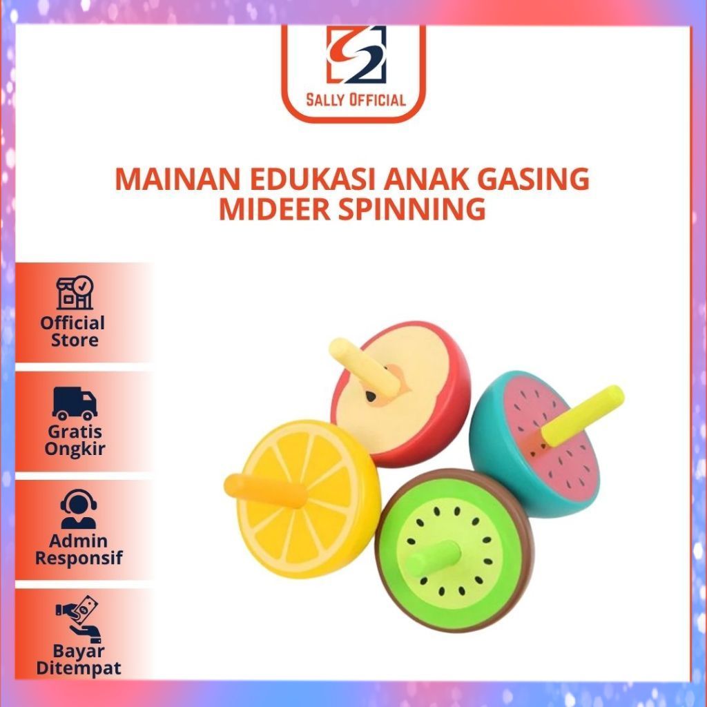 COD Mainan Kayu Gasing Anak Mideer Spinning Tops Mainan Edukasi Anak PRJ BISA TERBARU TERMURAH 2026