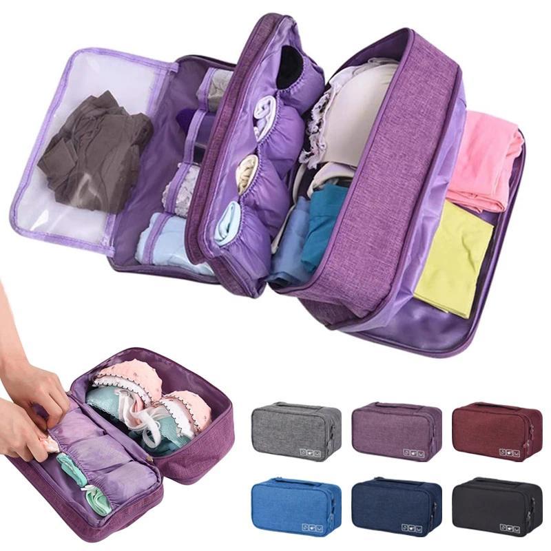 Travel Underwear Storage  Bag Portable Bra Toiletry Packing Storage Bag Large Compartment Underwear 