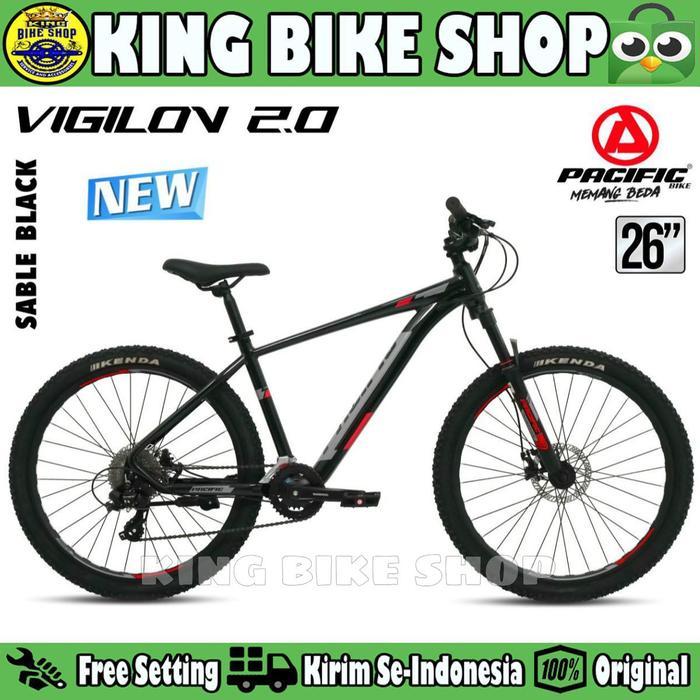 Sepeda Gunung MTB PACIFIC VIGILON 2.0 Alloy Ukuran 26 Inch 16 Speed Rem Cakram
