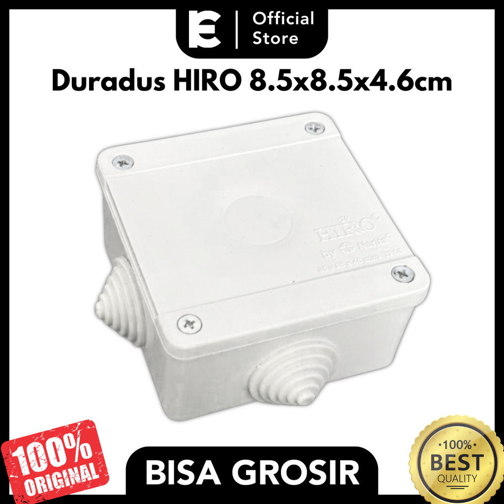 Duradus Doradus Dorados Junction Box CCTV Hiro Putih KECIL Waterproof Ukuran 8,5 x 8,5 x 4,6 cm (3/4