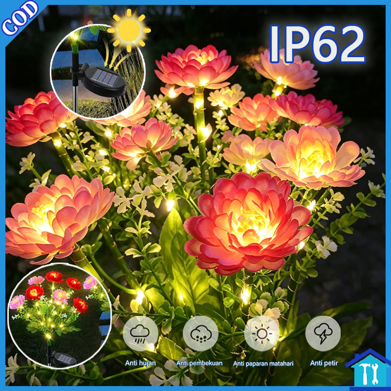 Lampu Hias Led  Lampu Hias TamanTenagaSuryaBentuk Bunga Hydrangea Lampu Taman Tenaga Surya Model Bun
