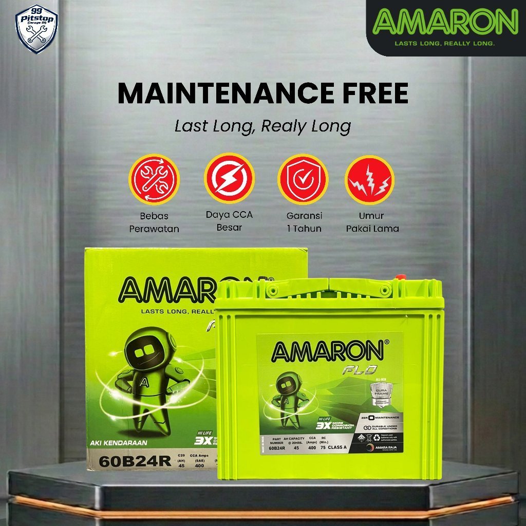 Amaron Hi Life Flo Aki Mobil Toyota Rush NS60 45Ah - Aki Kering