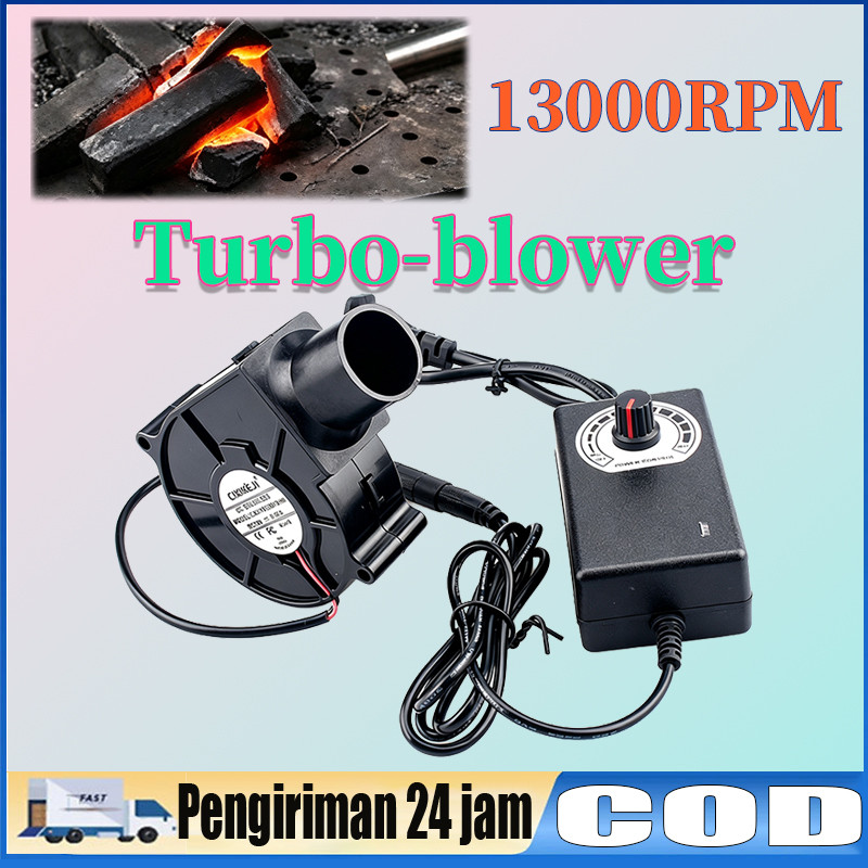 13000RPM Peniup turbin Kipas Blower Kompor Oli Bekas Kompor Memasak Mesin Blower Keong Portabel Blow
