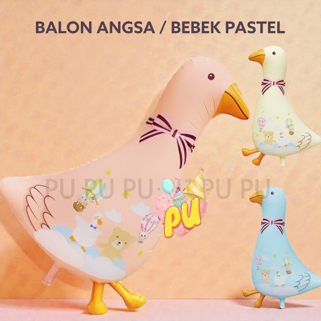Balon BEBEK ANGSA PASTEL / Balon Foil Angsa Bebek