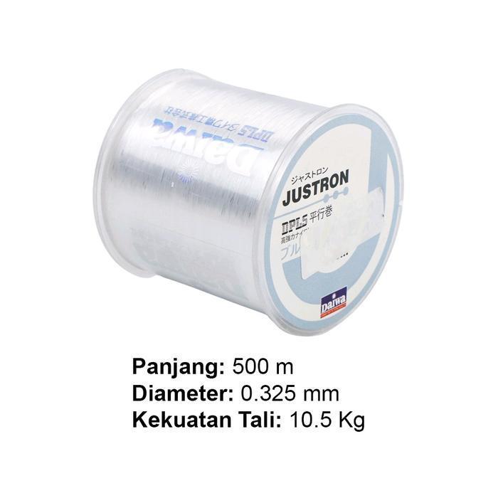Promo senar pancing nylon justron 500m senar pancing kuat senar pancing 30lbs - 0.12mm 500meter 2kg 
