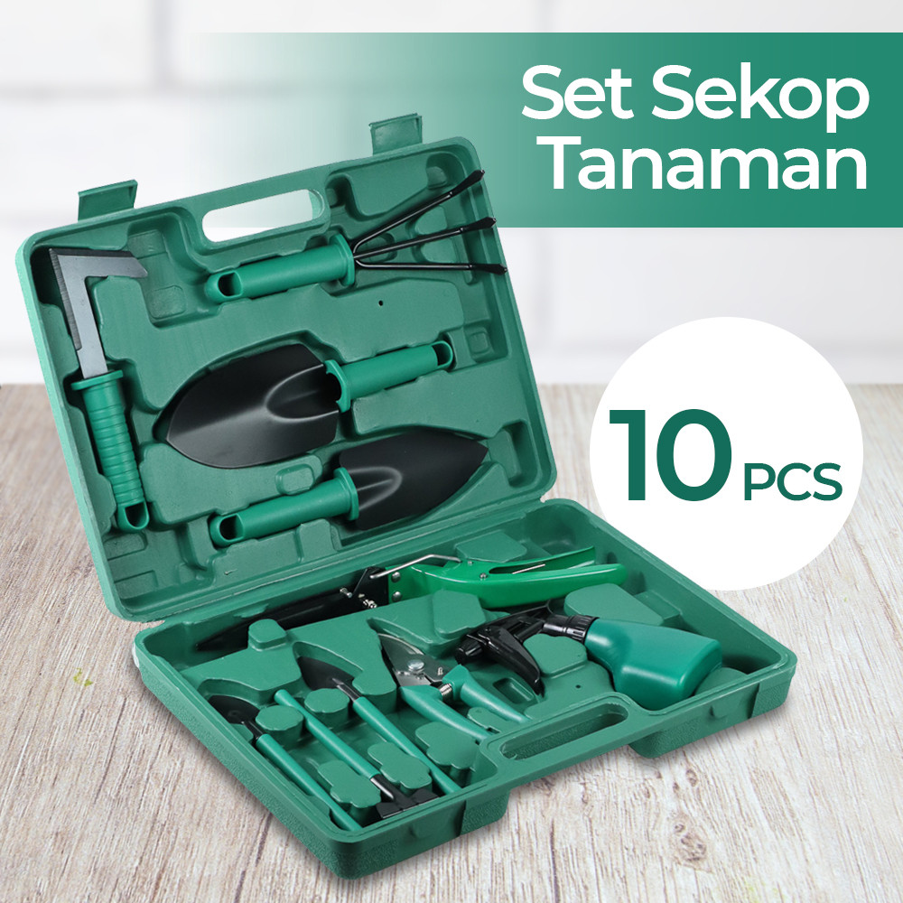 Set Peralatan Berkebun 10 in 1 Alat Kebun Lengkap