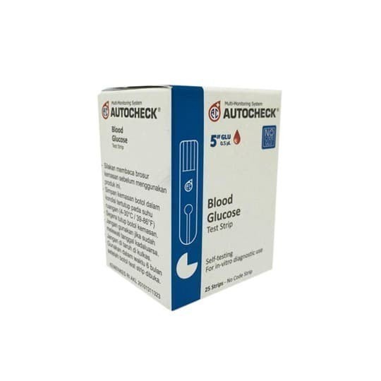 Strip Autocheck Gula Darah Kolestrol Asam Urat Test Strip Cholesterol Blood Glucose Uric Acid Refill
