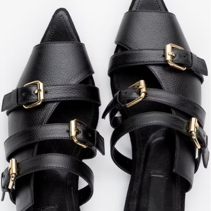 Harga Baru Me Like - Sandal Wanita Clair Sendal Slop Kekinian Mules 1 Cm Flat Gesper Jd04 Rebecca