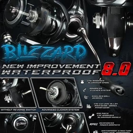 TERMURAH - DAIDO BLIZZARD NEW IMPROVEMENT WATERPROOF 8.0 SPINNING REEL GULUNGAN PANCING DAIDO BLIZZA