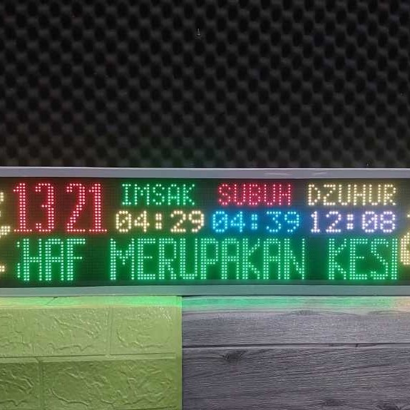Jam Waktu Sholat Masjid Running Text Jam Masjid Digiital Waktu Sholat Jam Digital Jadwal Sholat