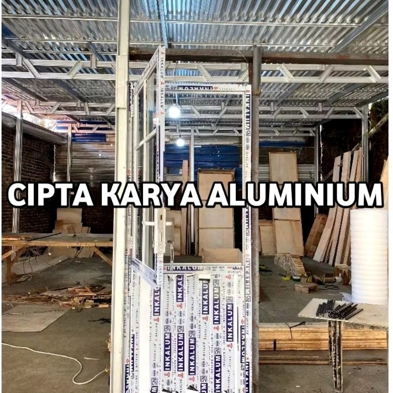 PINTU KOBOY ALUMINIUM 2daun bisa di buka atas bawah ukuran L90xT210 bisa costum ukuran GRATIS packin