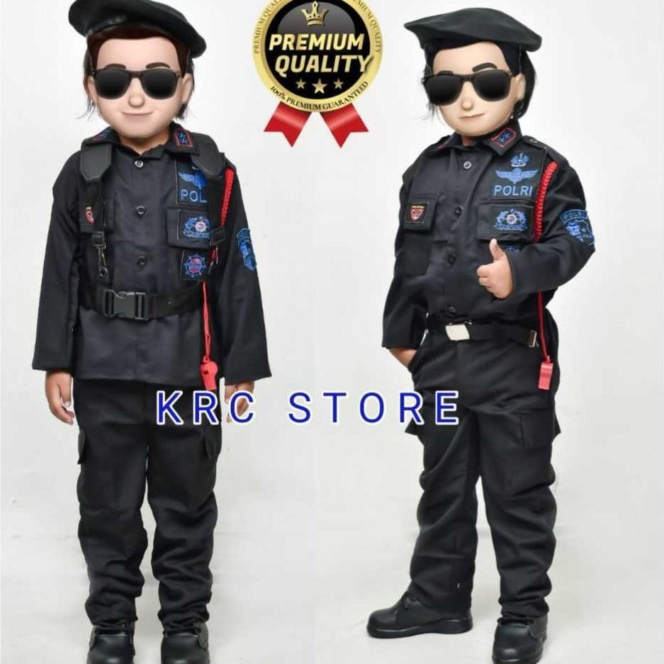Diskon Baju Profesi Anak Pdl Brimob Termurah / Baju Brimob Anak / Kostum Anak Brimob Cilik / Baju Ka