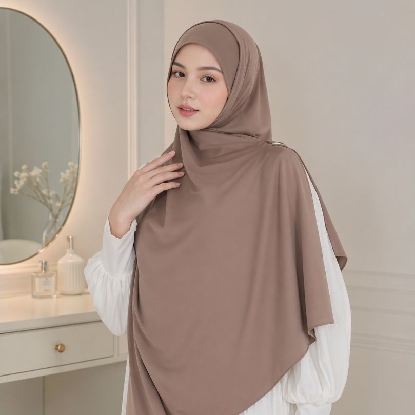 Pashban instan Malay  soft ped tanpa tali  bahan jersey zoya adem hijab jumbo  umroh kerudung nyaman