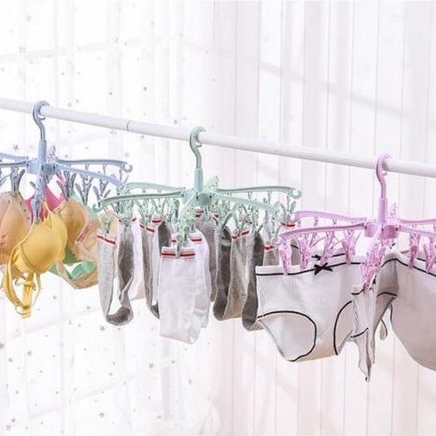 COD Jemuran 24 Jepitan Gantungan Jepit Jemur Kaos Kaki CD Bra Anak Hanger