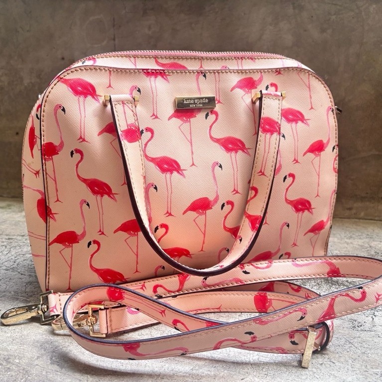 Tas Kate Spade Preloved Flamingo Pink Handbag Sling Bag Original Kondisi Bagus