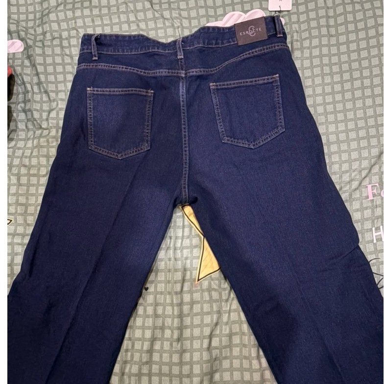Preloved jeans escrote naia pants Jumbo size 38 ( 3xl ) warna Navi retro