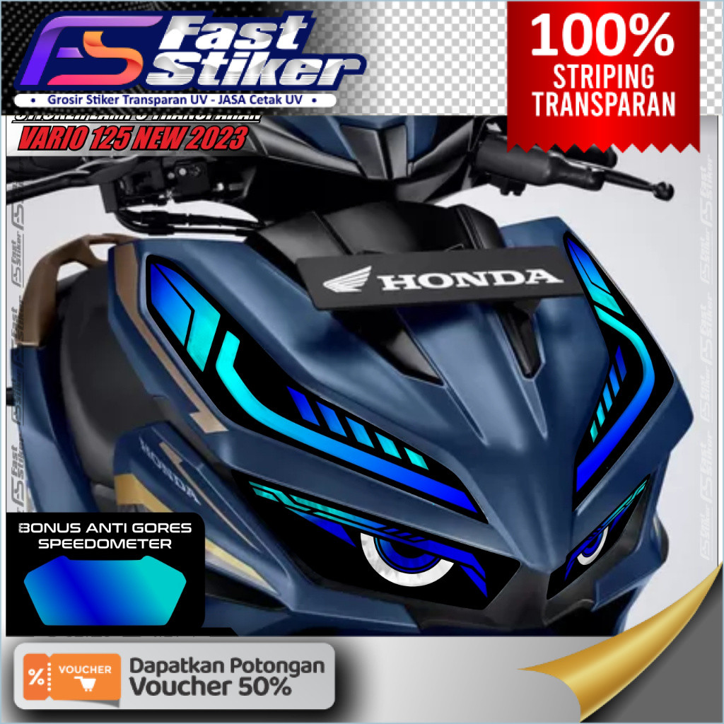 Sticker Lampu Alis Motor Vario 125 New 2023-sticker Lampu Motor Vario