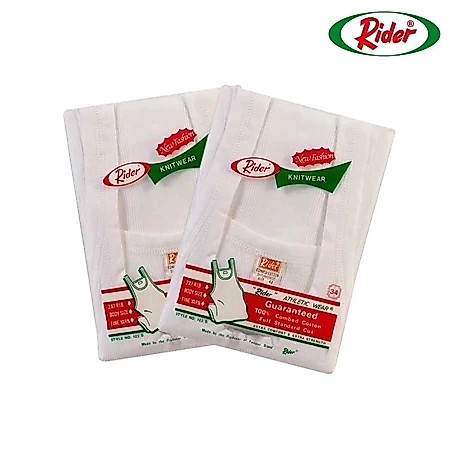 Singlet Pria Rider Dewasa Katun Putih R123B Premium | Kaos Dalam Rider Tanpa Lengan Laki-laki Remaja