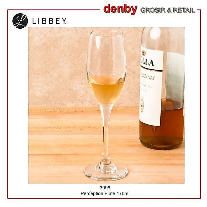 Denby Home Libbey Gelas 3096 Perception Flute Wine Beer 170Ml Pasti Ori