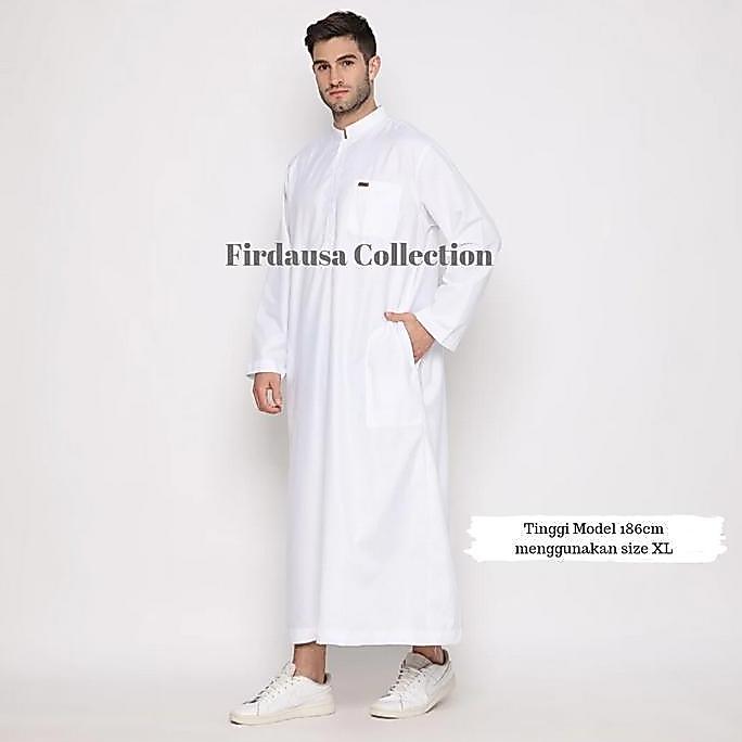 Asliori- Jubah Jumbo Katun Toyobo - Gamis Putih Pria Jumbo - Jubah Pria Jumbo