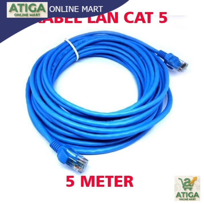 (ATG) Kabel LAN RJ45 ETHERNET 5M CAT 5 / Kabel UTP 5 Meter Pabrikan High Quality 333