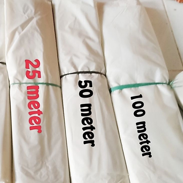 plastik bedengan putih susu + benang