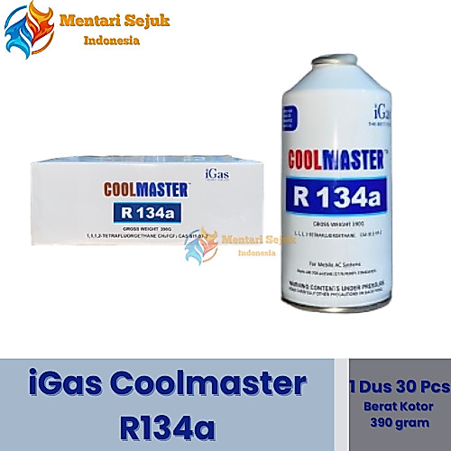 Murni Freon Coolmaster iGas R134a Ukuran Sedang 1 Dus Isi 30 Original Untuk Mobil Premium dan Kulkas