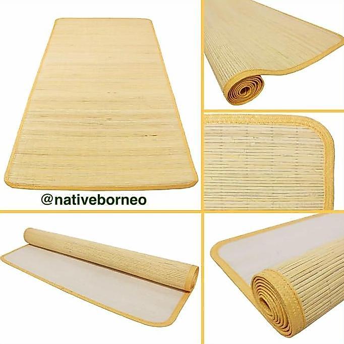 NEW 190 x 300 Tikar Rotan Saburina, Lampit Saburina Kalimantan, Tikar Bambu Alas Duduk, Tikar Leseha