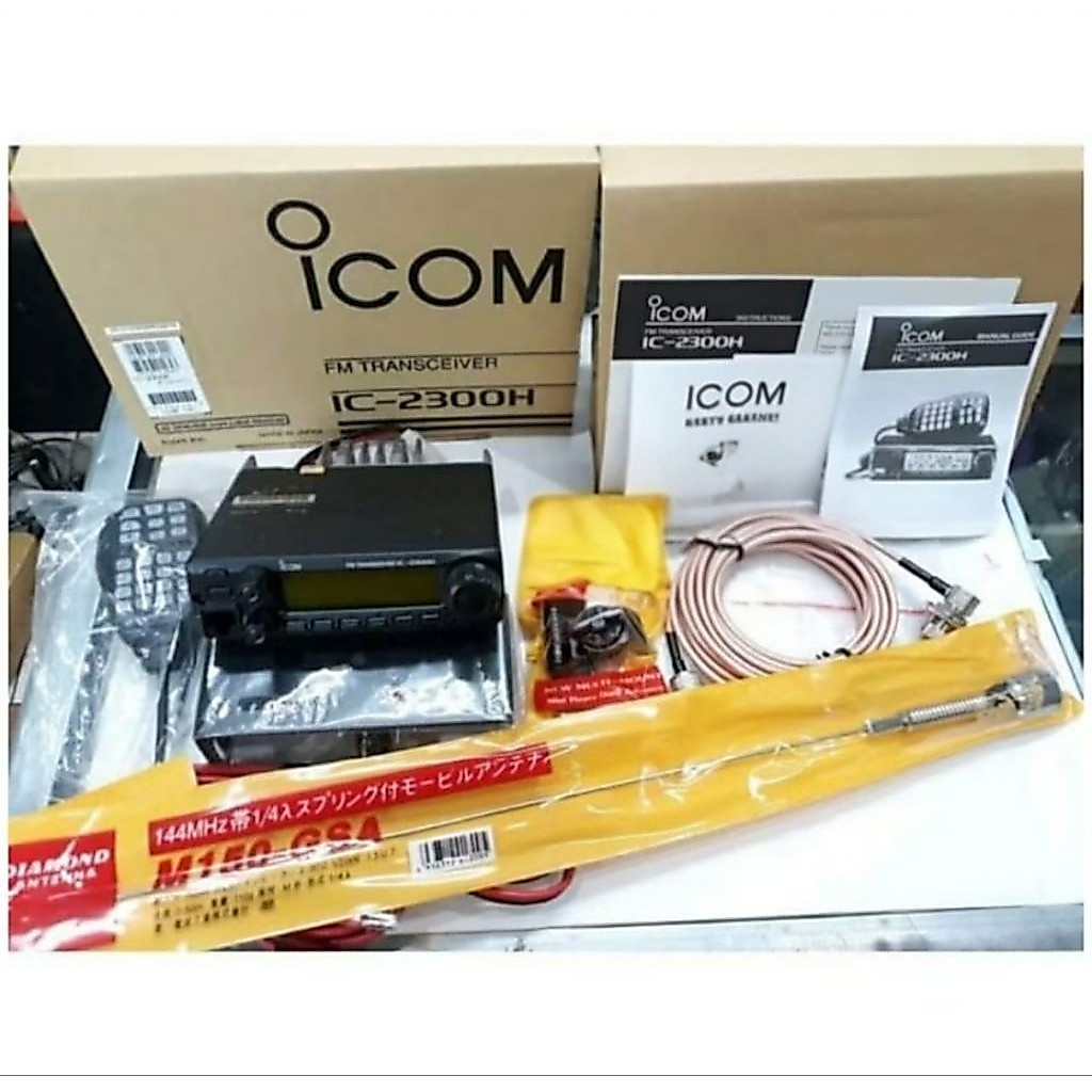 PAKET RADIO RIG ICOM IC 2300H VHF PLUS ANTENA MOBIL KABEL & BREKET ICOM MURAH