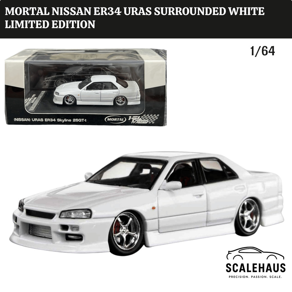 Mortal 1/64 Nissan ER34 Uras Surrounded White Limited Edition