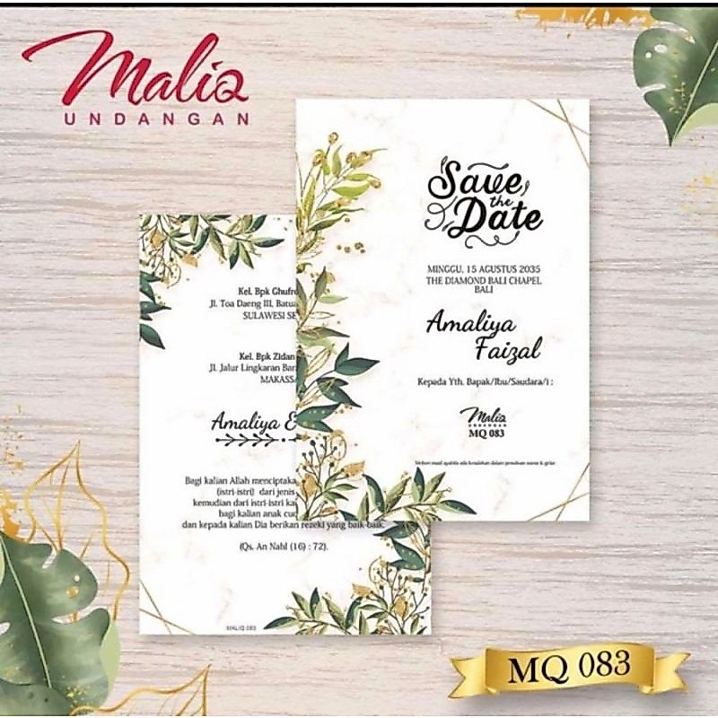 MALIQ 83 Blangko Undangan Nikah Khitan Ultah