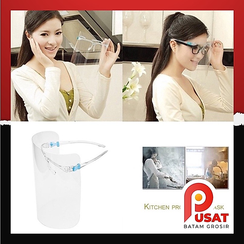 Pusat Batam Grosir - 714 Faceshield Kacamata / Face Shield Fashion / Pelindung Wajah