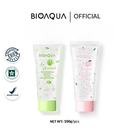 BIOAQUA Scrub Wajah Peeling Gel Niacinamide Brightening & Smooth Facial Exfoliating Gel Wajah 100g E