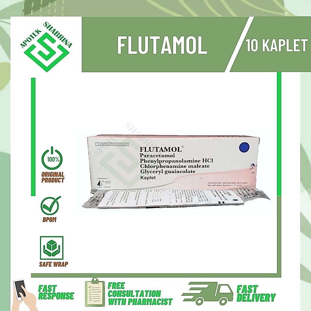 Flutamol Tablet isi 10 tablet / obat batuk / Flu Batuk