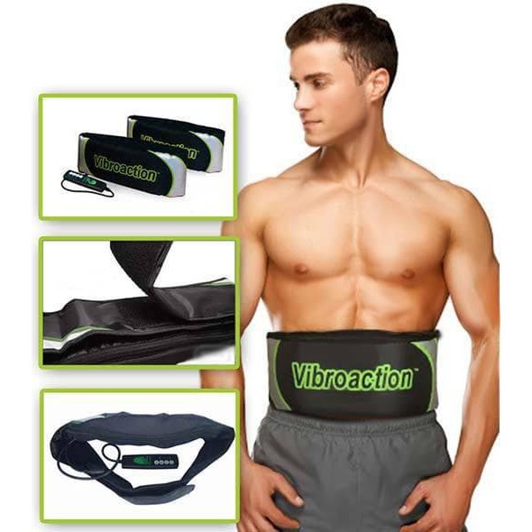 HS Alat Pijat Getaran Pembakar Lemak Sabuk Pelangsing Perut Pinggang Vibroaction Slimming Belt