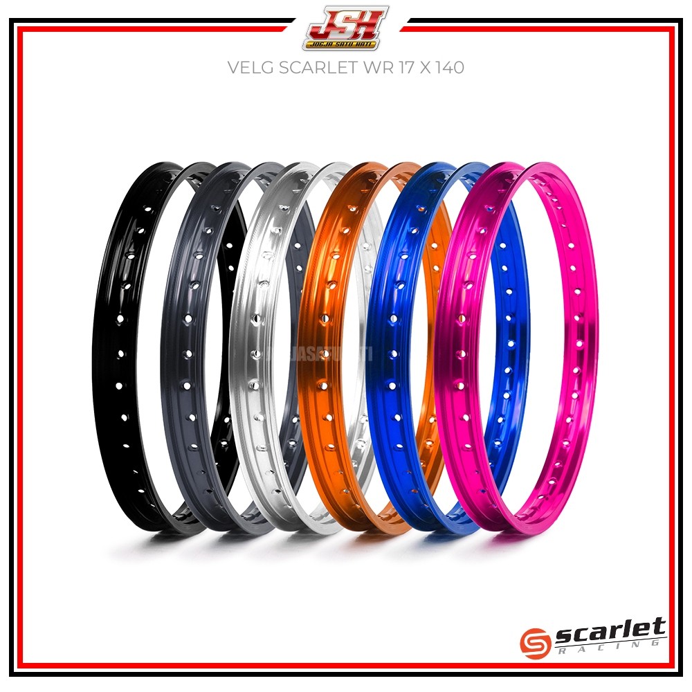 Velg Velek Pelek Lingkaran Scarlet Ecer Type WR Ring 14 17 18 140 160 185 215 Universal