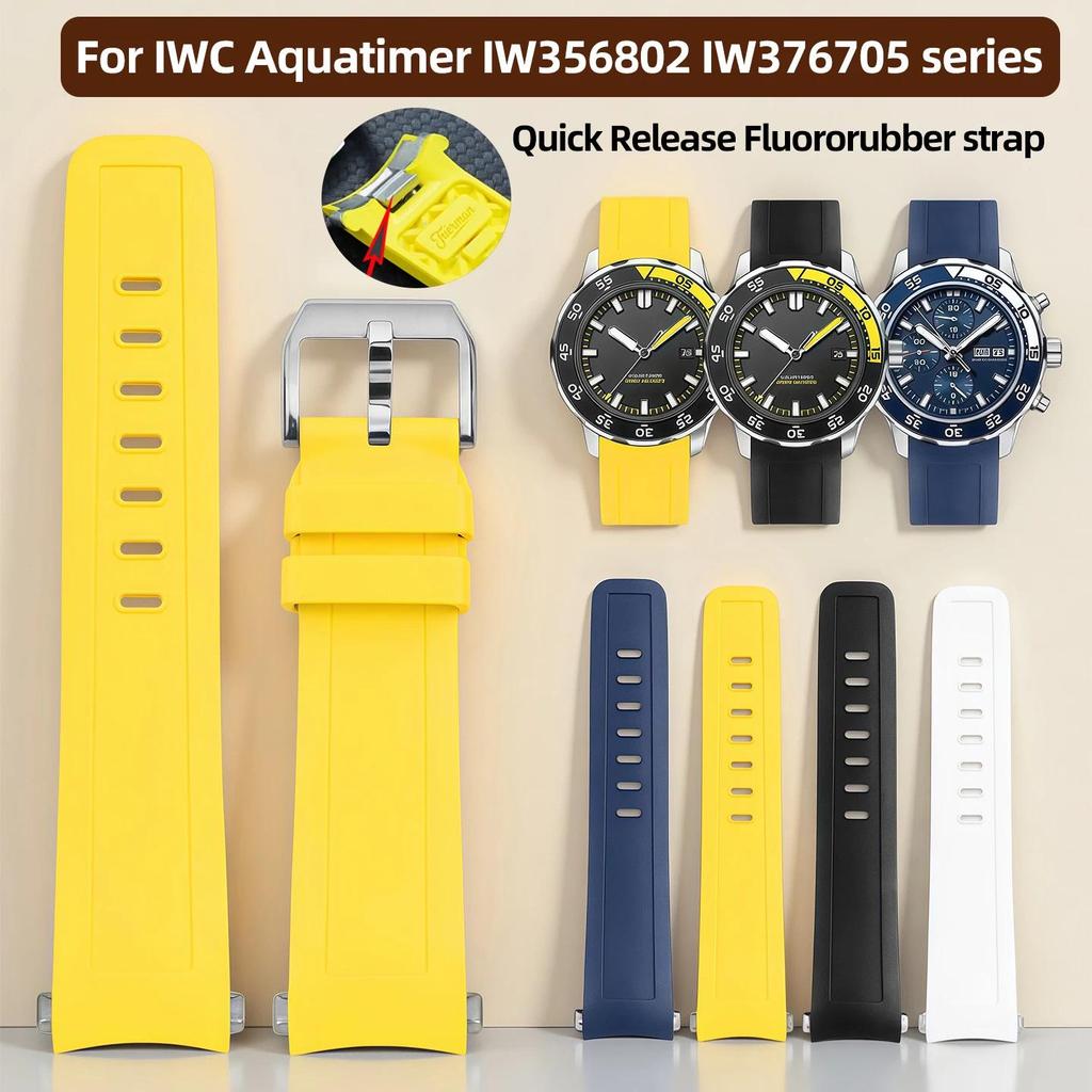 Untuk IWC Aquatimer seri IW356802 IW376705 Tali Jam Tangan Fluororubber Lepas Cepat Pengganti Tali J