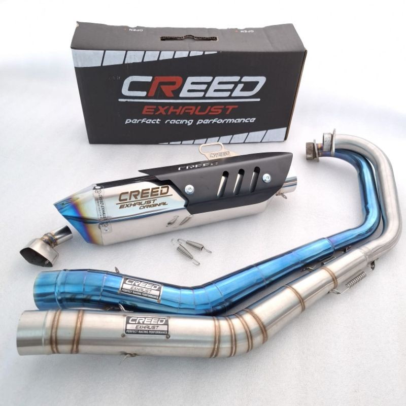 100% ORI KNALPOT RACING CREED EXHAUST VIXION R15 XSR SONIC GTR CBR TIGER FU GSX MEGAPRO VERZA CS1