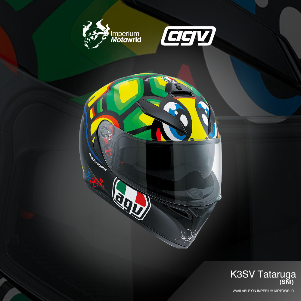 Helm AGV K3SV Tartaruga | Helmet Full Face Original | SNI | Imperium Motoworld