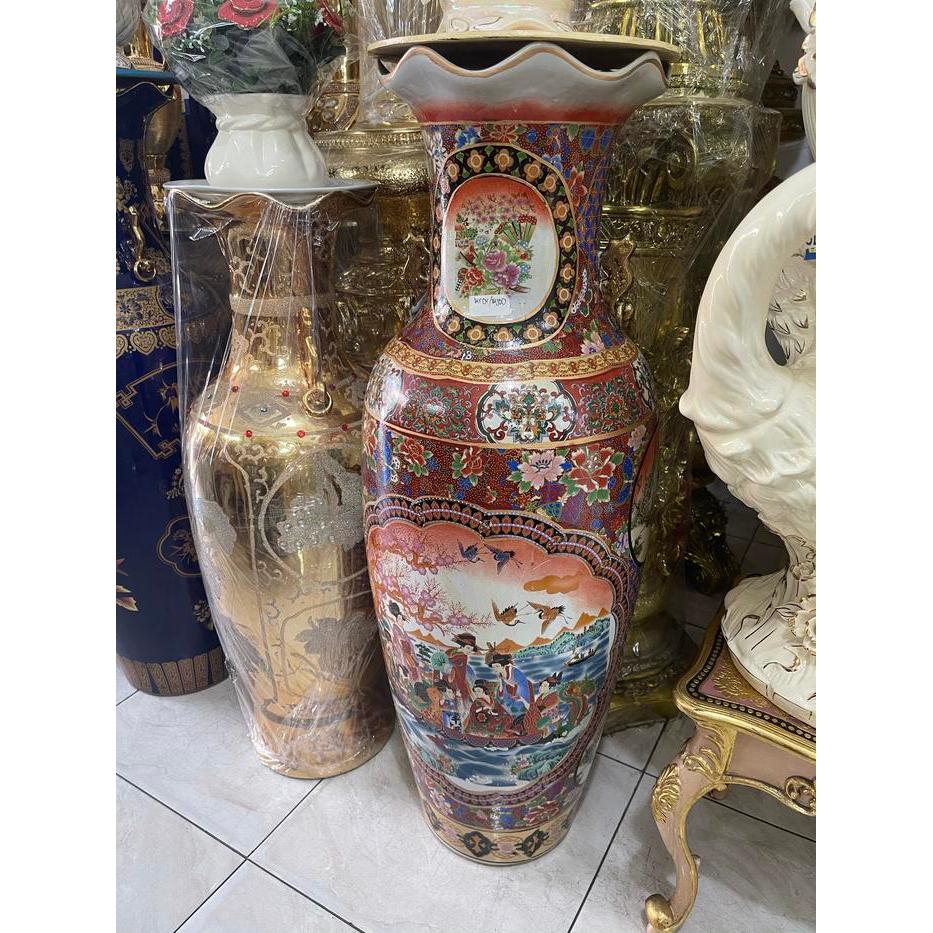Guci Keramik China Antik Tinggi 105 cm + Kaki Guci