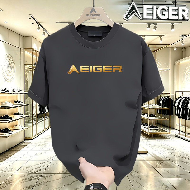 Kaos Eiger ORI Oversize Unisex Katun 24S Nyaman Fashion Outdoor Kasual Pria Wanita