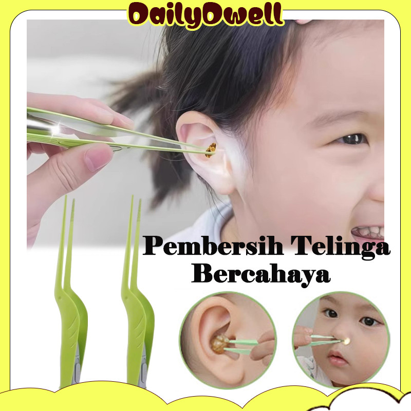 Alat pembersih telinga bercahaya/Penjepit Kotoran Telinga / Alat Visual Untuk Anak-anak
