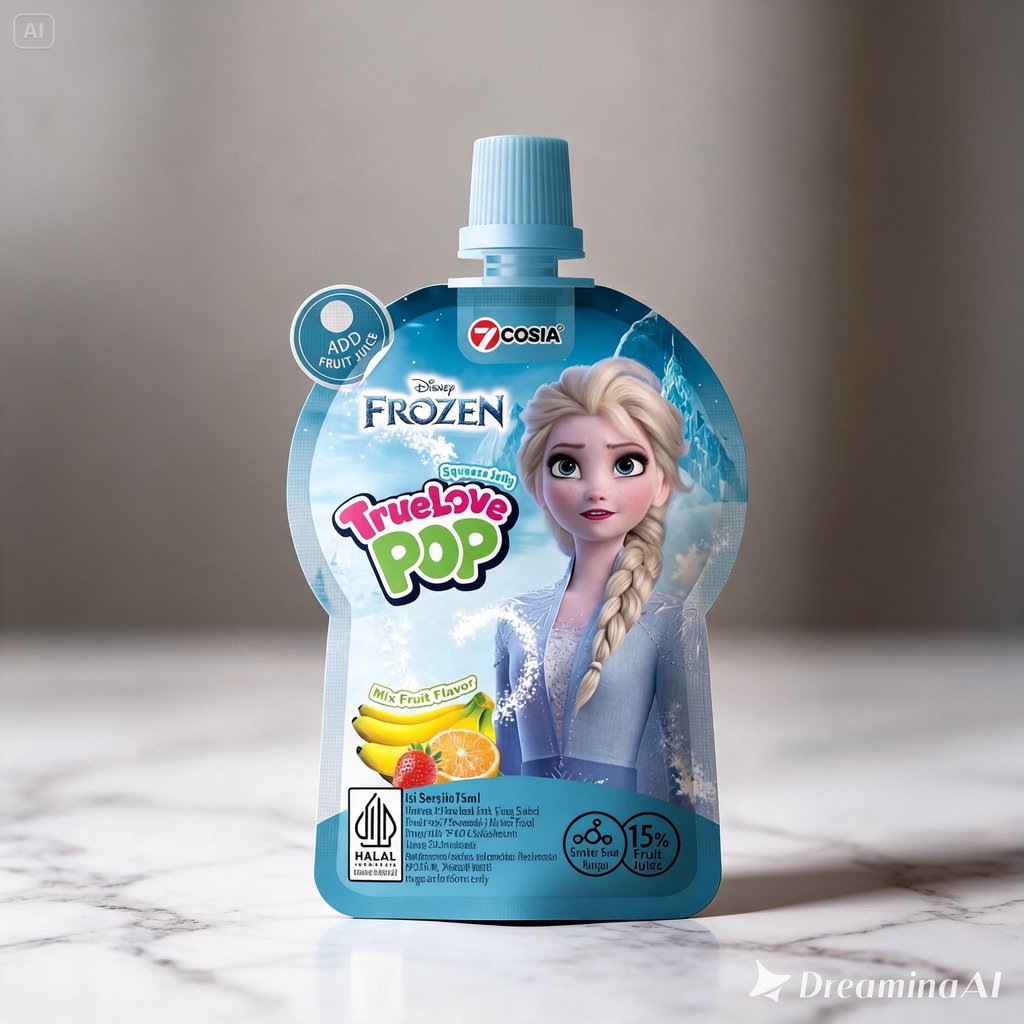 7COSIA Disney Frozen 10pcs Squeeze Jelly Rasa Mix Fruit