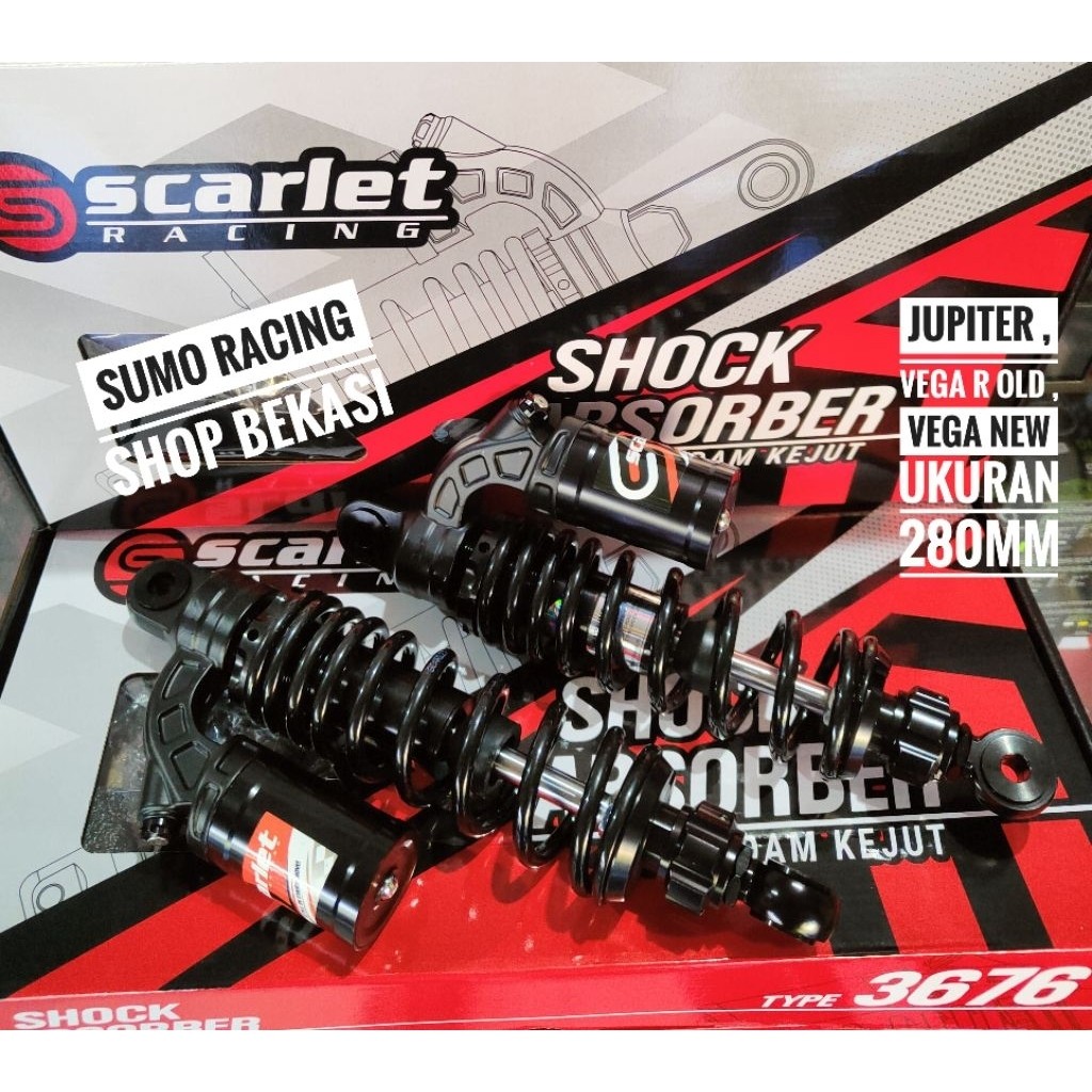 SHOCK SHOCKBREAKER TABUNG ATAS SCARLET 3676 JUPITER Z, VEGA R OLD, VEGA NEW , Z1 ZR UKURAN 280MM